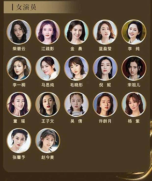 中国女演员名单表图片
