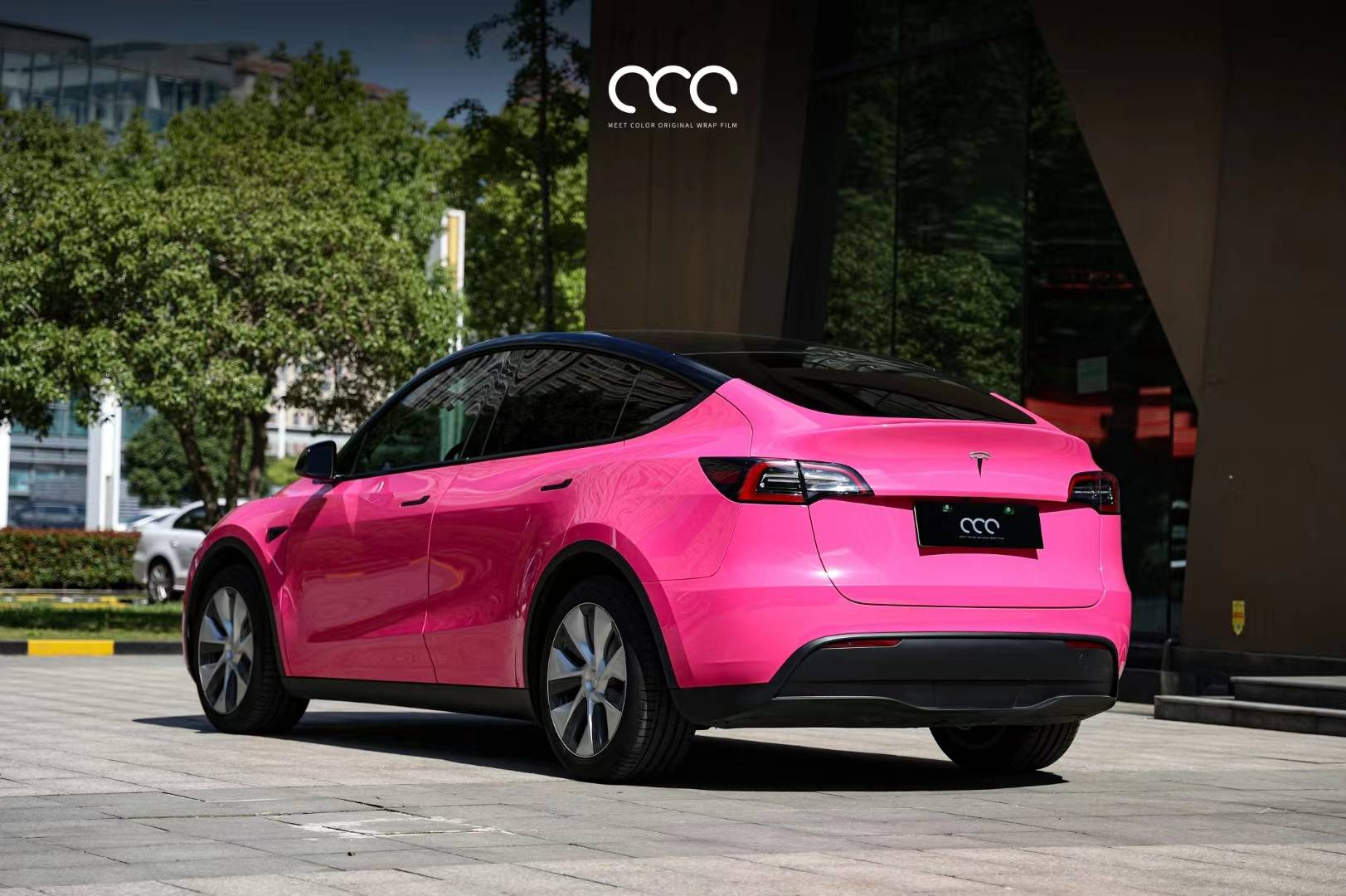 特斯拉model y漫彩改色膜甜菜根紫,超靓的紫红色_全国