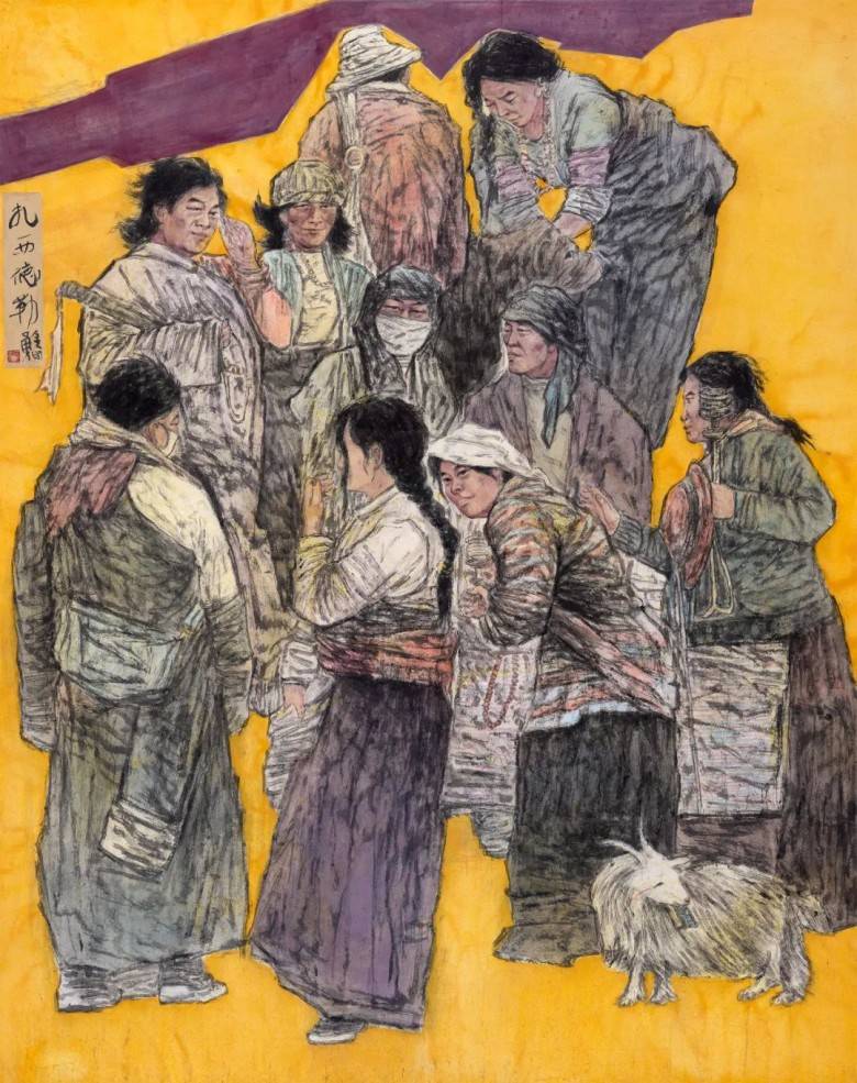 国画名家丨金国勇:质朴润泽笔墨绘写藏族风情_作品_人物_西藏
