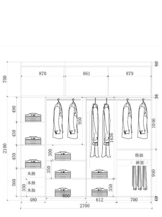 衣柜平面设计图CAD图片