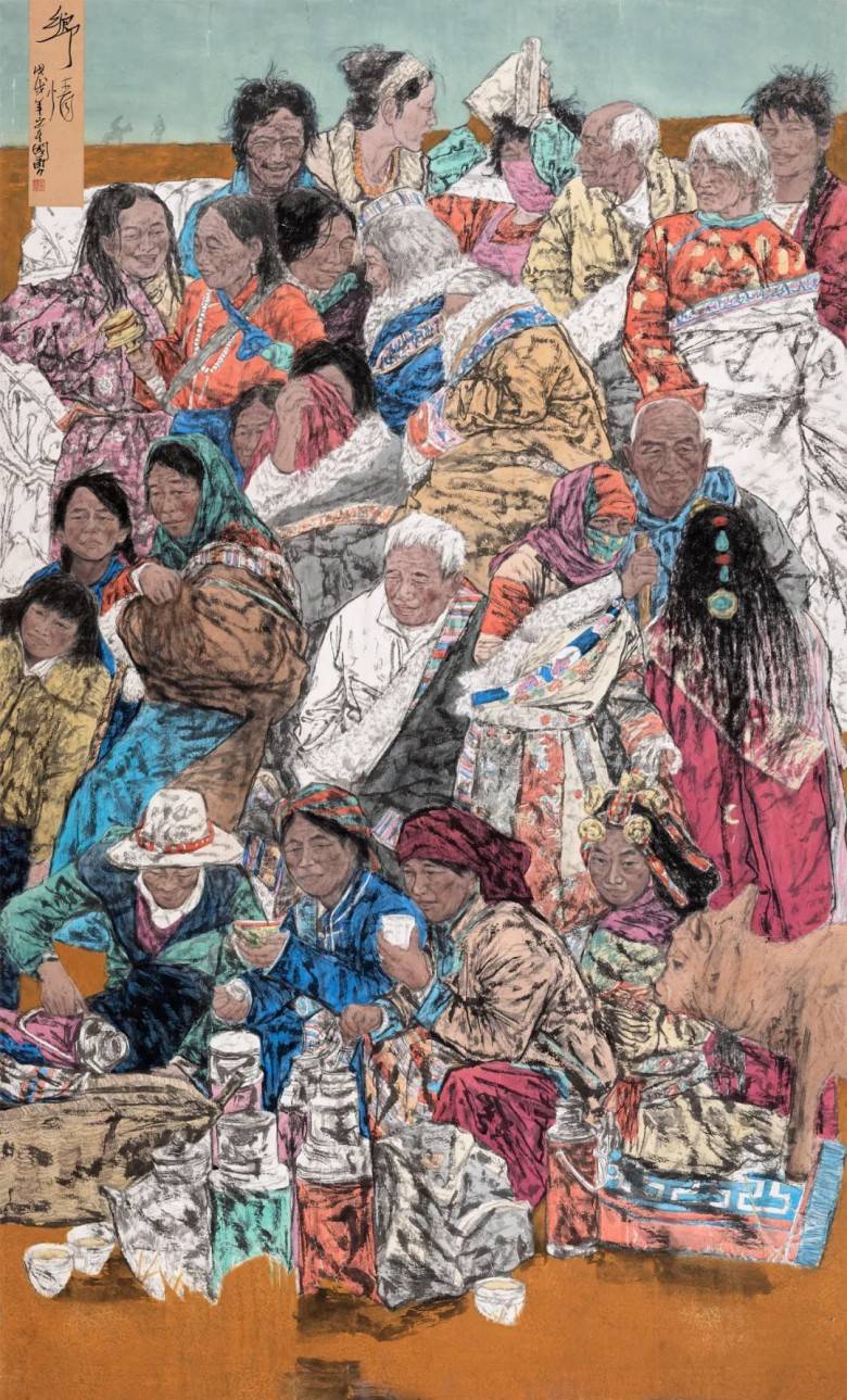 国画名家丨金国勇:质朴润泽笔墨绘写藏族风情_作品_人物_西藏