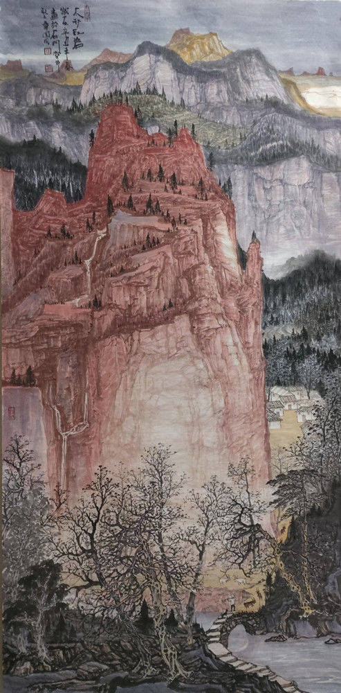 "笔写山河舒壮志,胸荡太行气磅礴"一一著名画家韦囯成_中国_韦国成