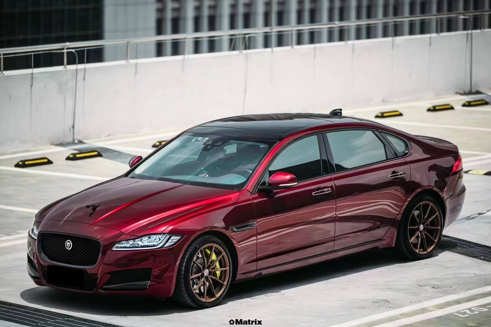 捷豹jaguar-matrix矩阵改色膜液态金属龙血红,一眼就喜欢的红色