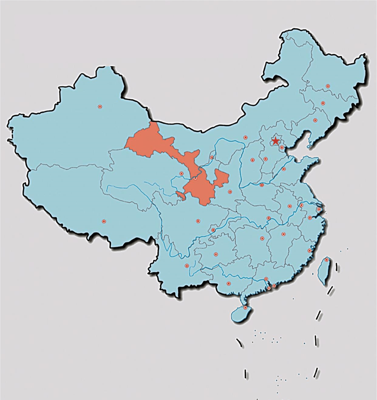 像新疆,内蒙,青海和四川却都是面积大省区,仅有陕西和宁夏小于甘肃,而