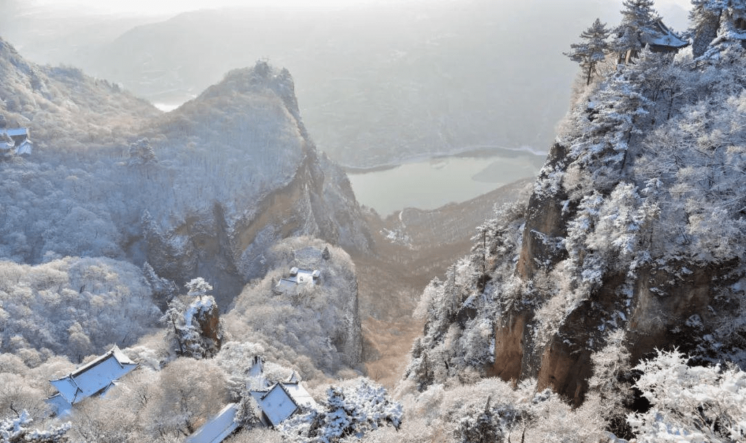 崆峒山雪景图片图片