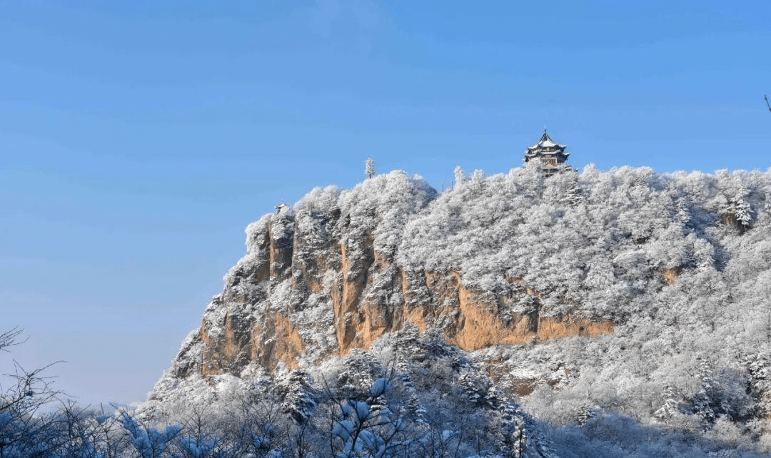 崆峒山雪景图片图片