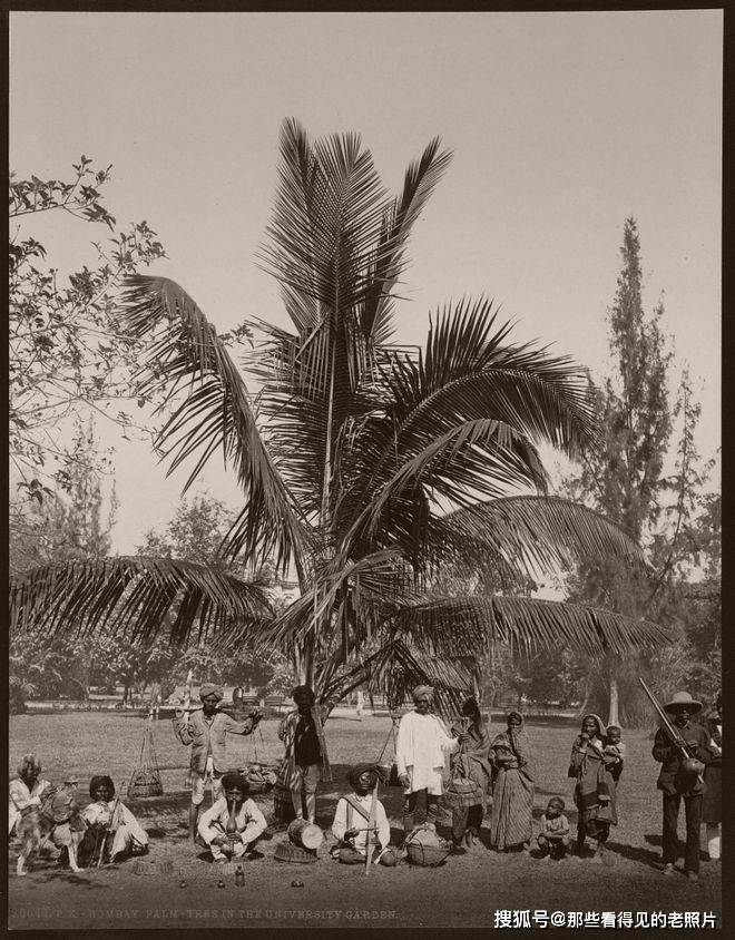 老照片 1890年代的印度孟买 阿拉伯海更大的海港之一