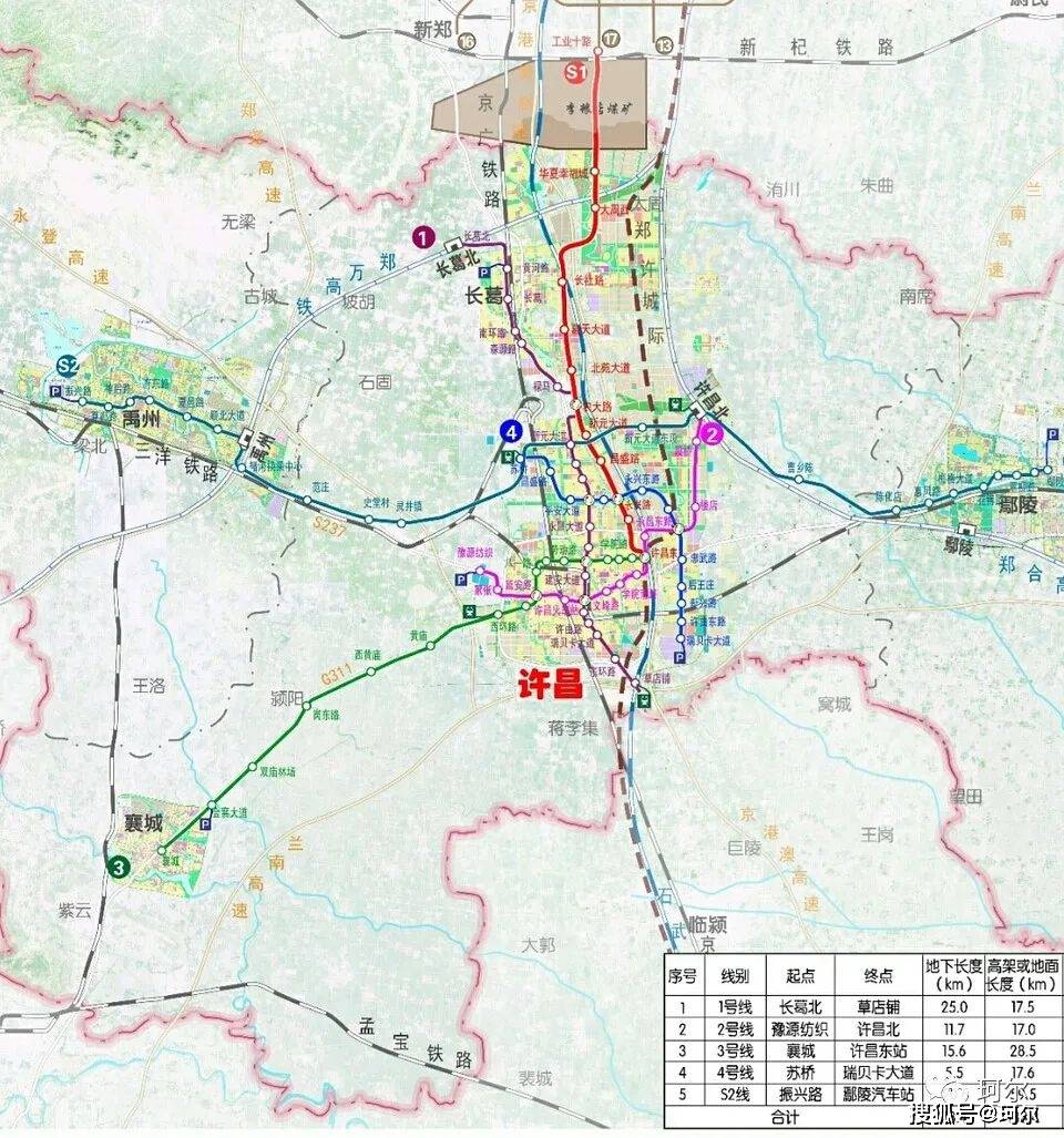 许昌地铁规划图图片