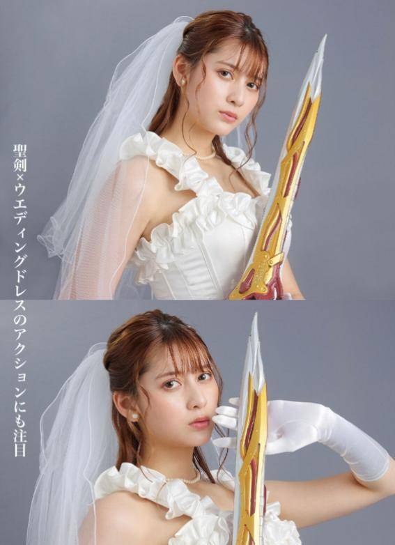 假面骑士圣刃:神代玲花个人婚纱写真集公开粉丝:我老婆真好看_造型