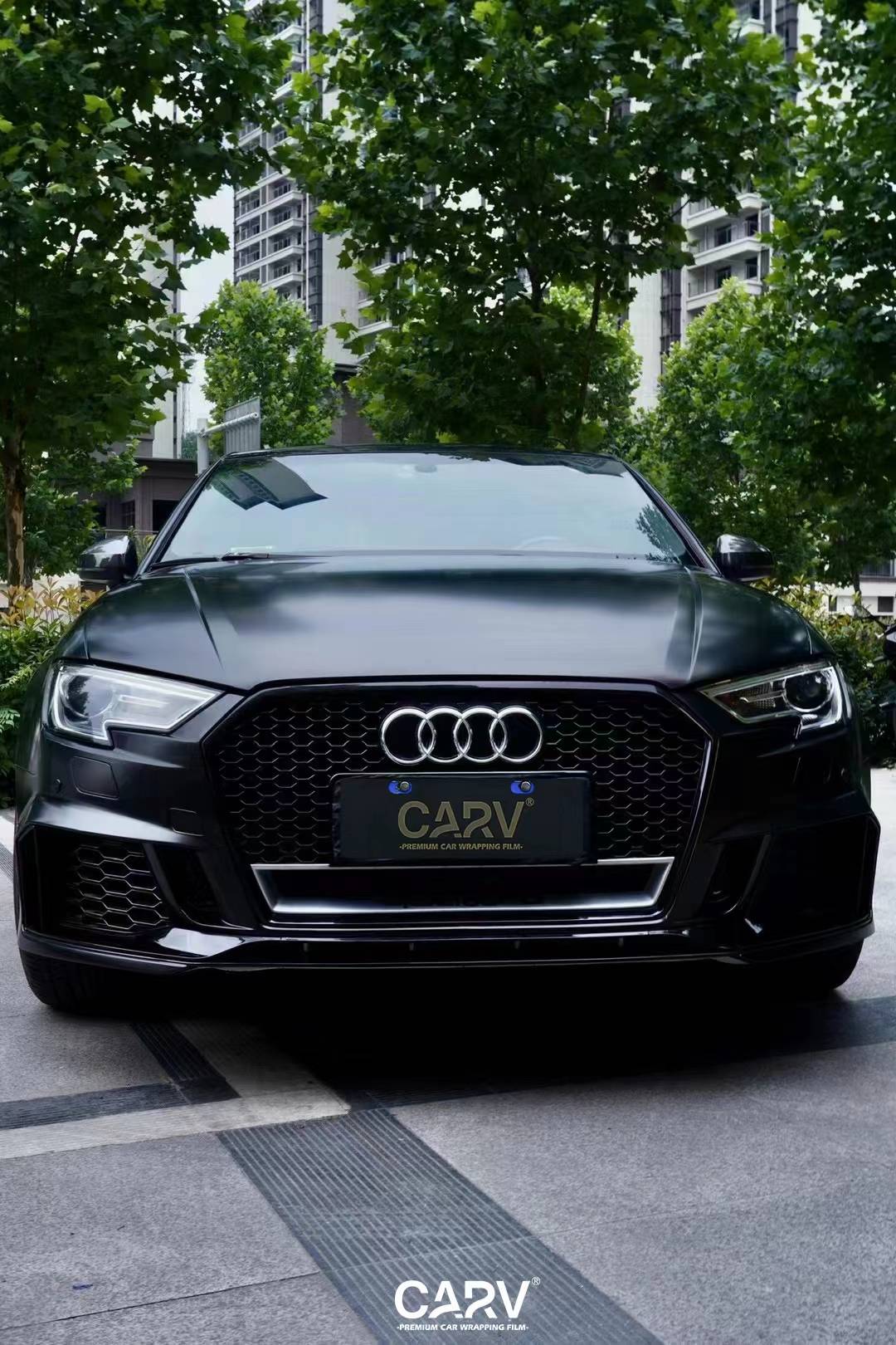 奥迪a3卡孚改色膜电光金属黑,黑帅黑帅的_搜狐汽车_搜狐网