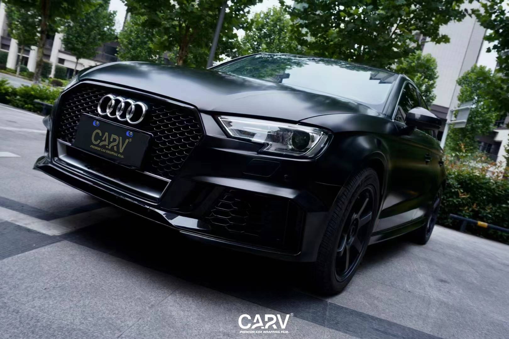 奥迪a3卡孚改色膜电光金属黑,黑帅黑帅的_搜狐汽车_搜狐网