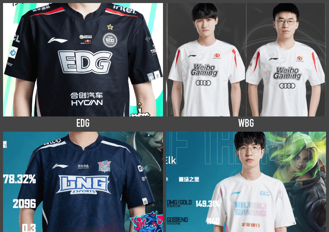 简单解读下lpl新赛季队服:两套设计,胸口用队名取代此前的队标_logo