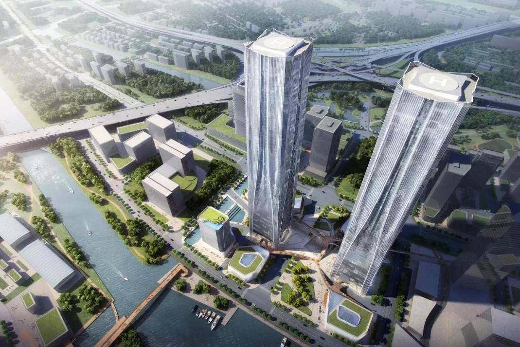 上海又一"巨作",耗资约32亿落户张江,将建320米高双子塔_之门_建设