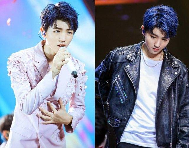 本以为鹿晗,杨洋的蓝色头发已经够帅了,没想到却被王俊凯惊艳了_造型