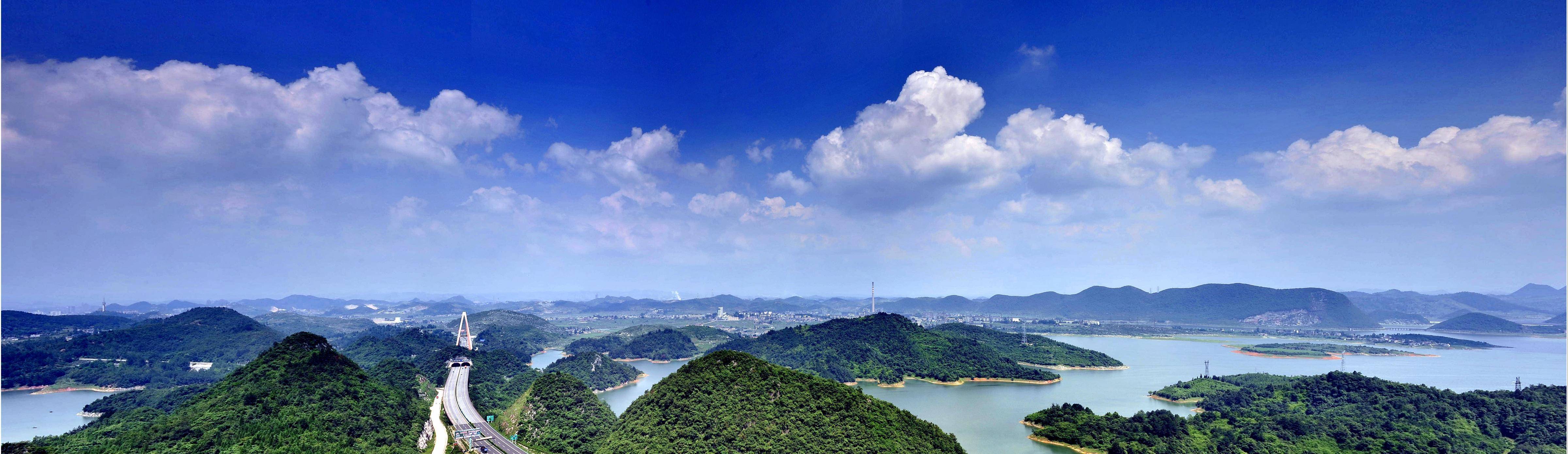 红枫湖蓄水图"受降雨偏少影响,贵阳贵安各水库水位都比去年同期下降.