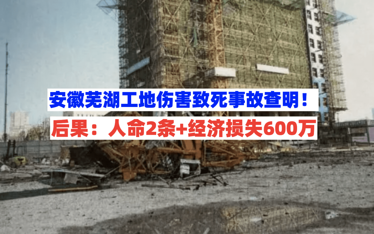 2月28日安徽芜湖一工地起重伤害2人致死事故查明,经济损失600万_作业