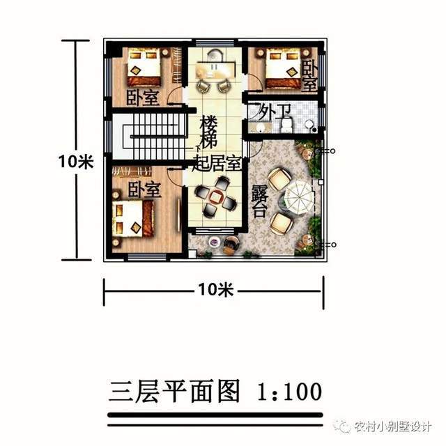 20套10x10米新款农村别墅,占地小功能挺全,小户型也迎来了春天_新房子