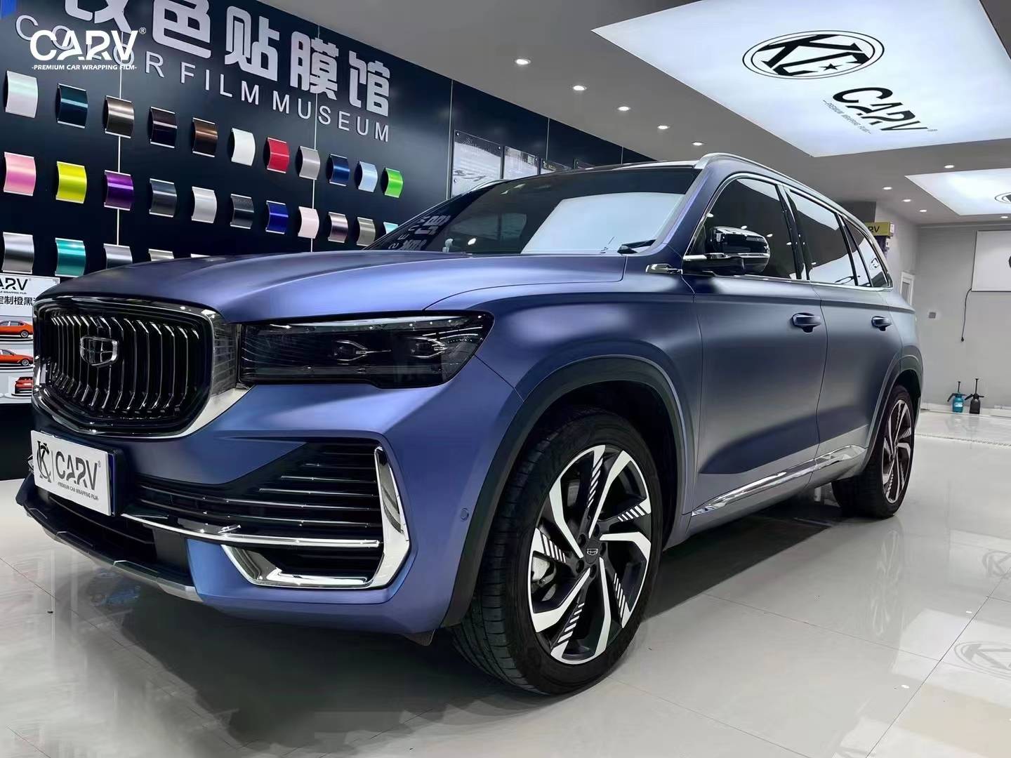 吉利星越卡孚改色膜电光午夜蓝,看一眼绝对爱了_搜狐汽车_搜狐网