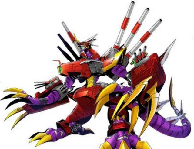 体型最大的改造型究极体数码兽火力碾压钢铁加鲁鲁的诸神黄昏兽_进化