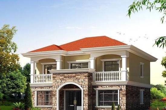 两款新中式风格的农村自建房,二层结构,七室三厅的功能很划算_建筑