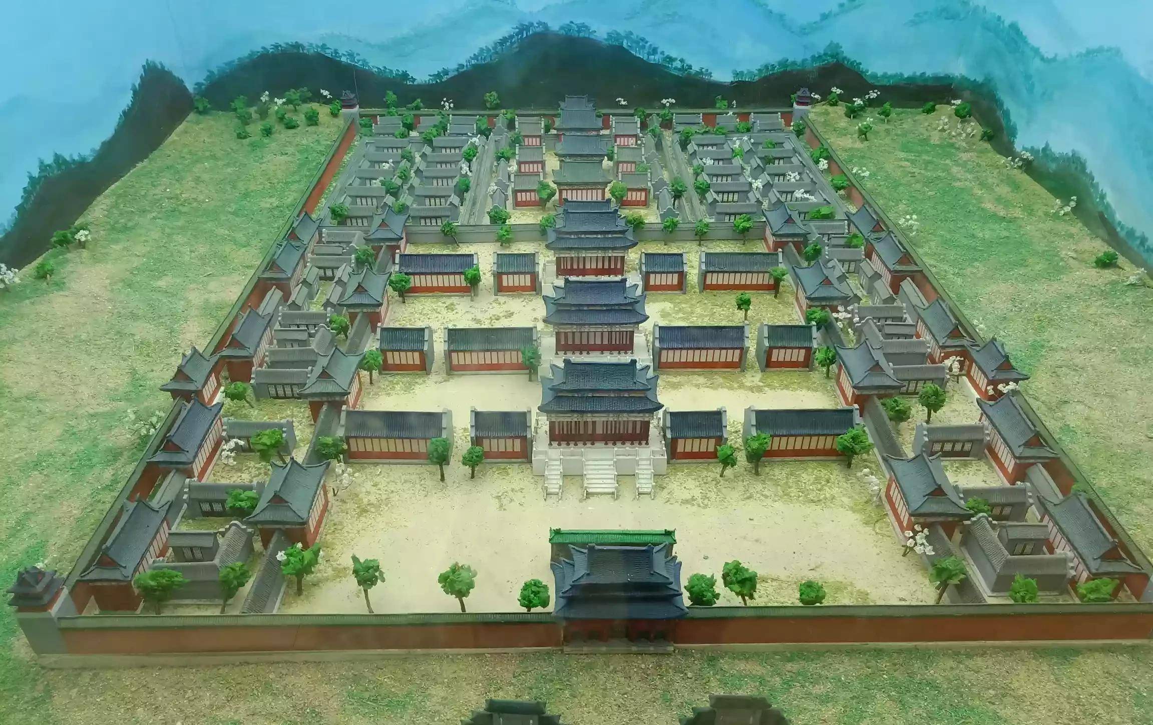 蕲州荆王府复原图正统十年(公元1445年)五月,朱瞻正式移居湖广蕲州.