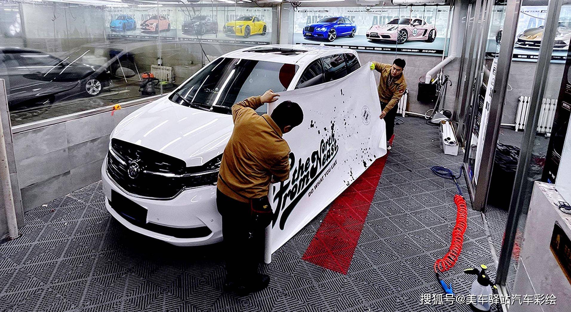 商务型男别克gl8改色百毒不侵城市主题彩绘涂装,独一无二才有范!