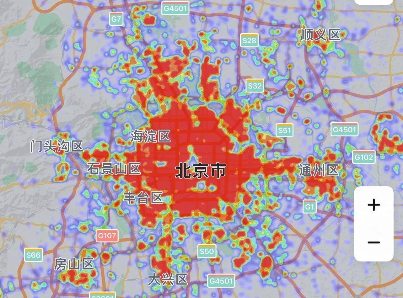 晚八点北方省会城市和直辖市热力图对比:西安位于第二,郑州第三_兰州