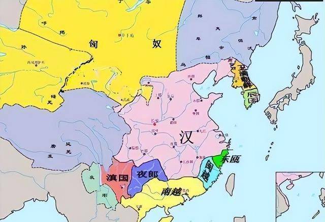 汉朝时期中国地图图片