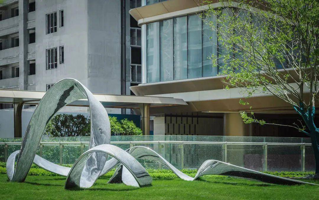 【素材收集】不锈钢丝带造型雕塑,拥有灵动飘逸的美感_飘带_版权_内容