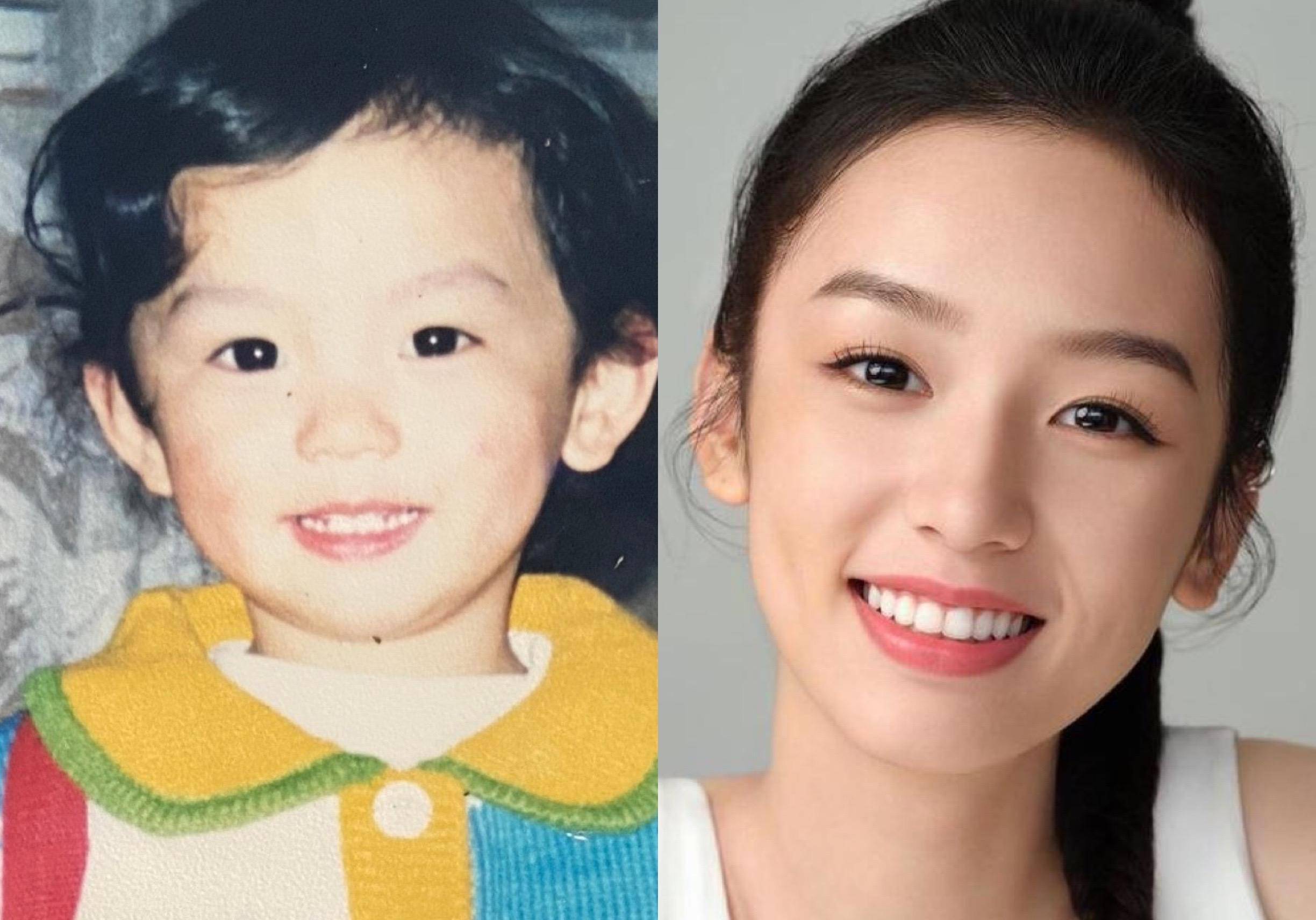 15位女星童年照皆从小美到大,她说自己没整过_杨幂_迪丽热巴_周也