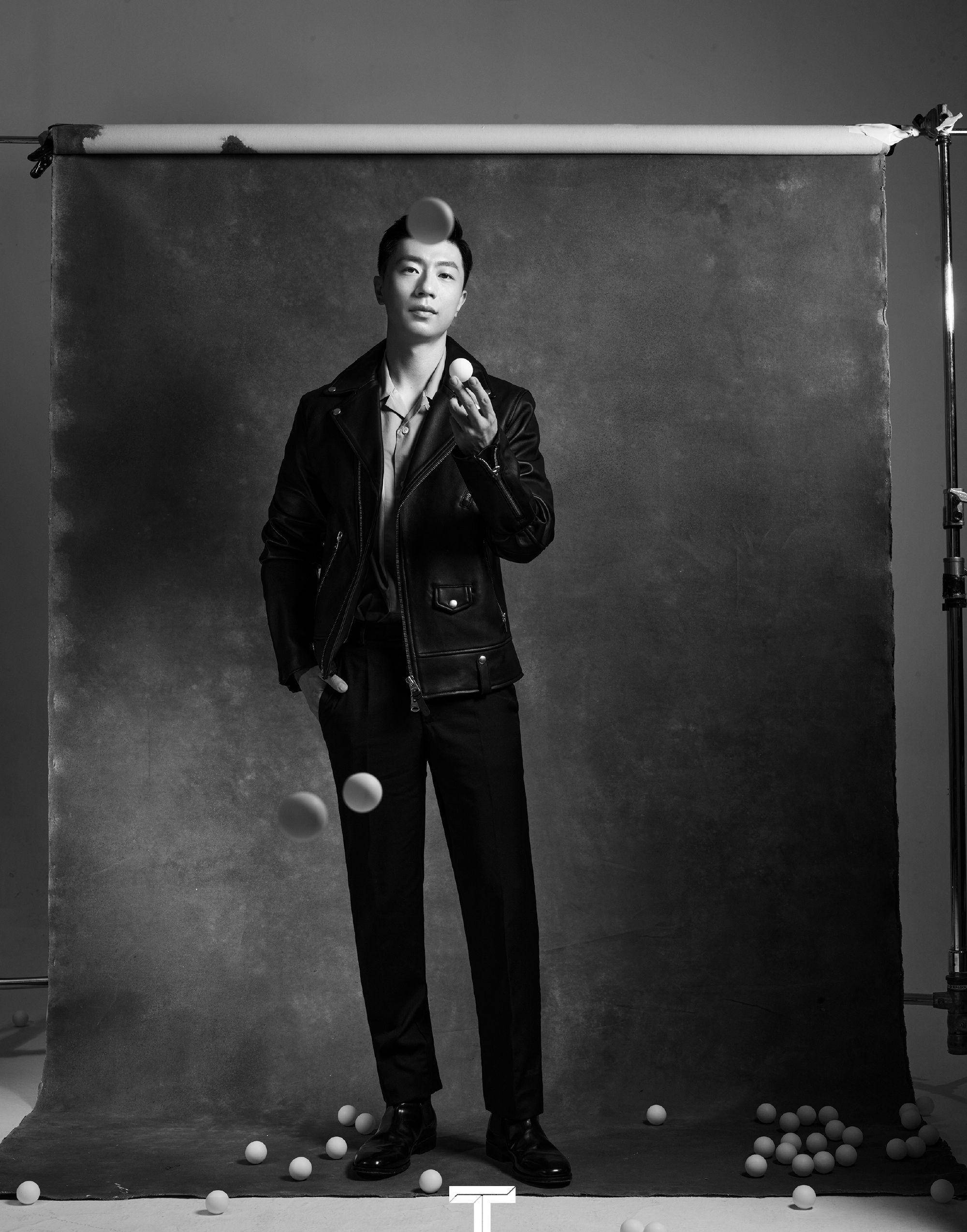 马龙的大背头好帅!