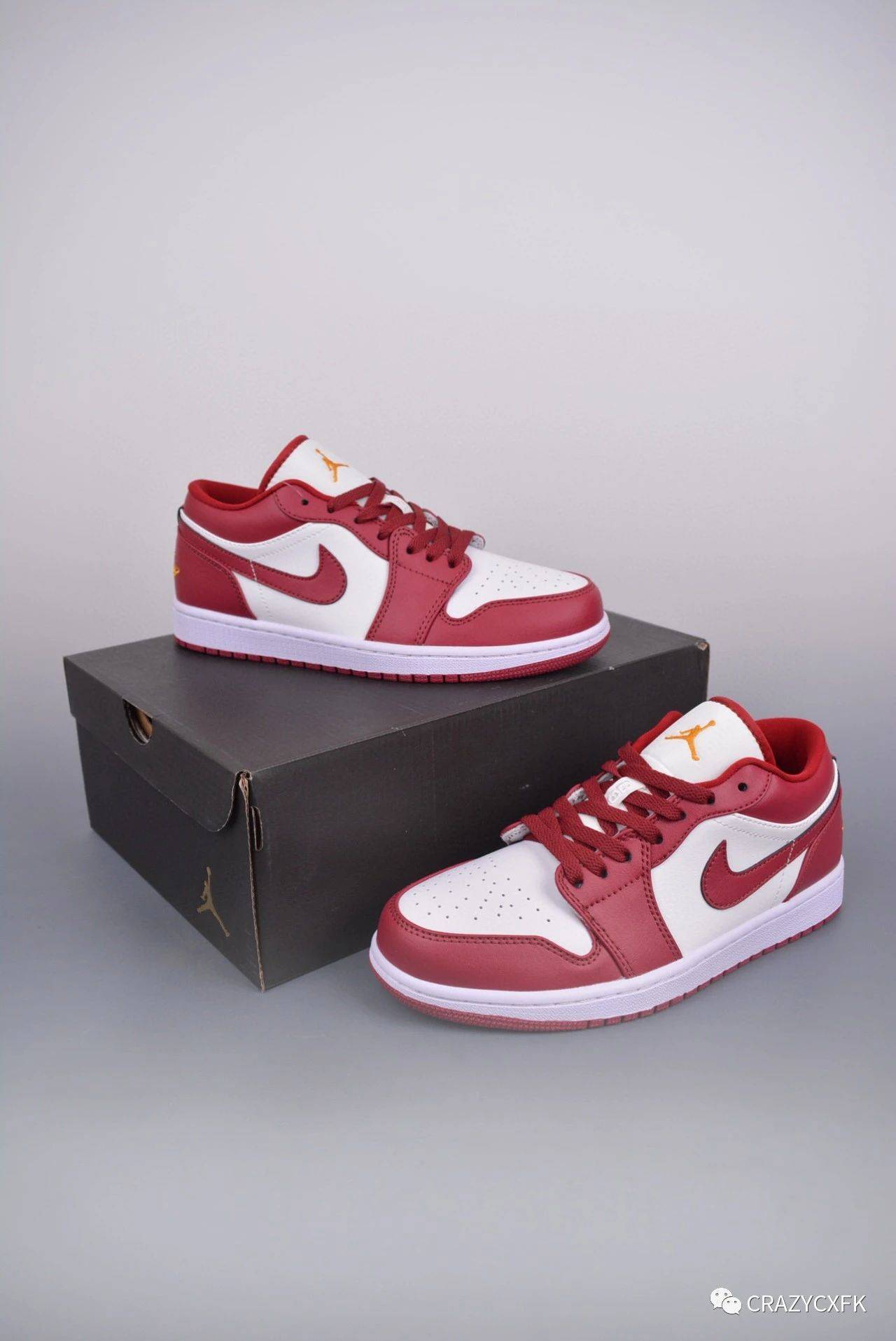 乔丹air jordan 1 low cardinal red 白红低帮篮球鞋