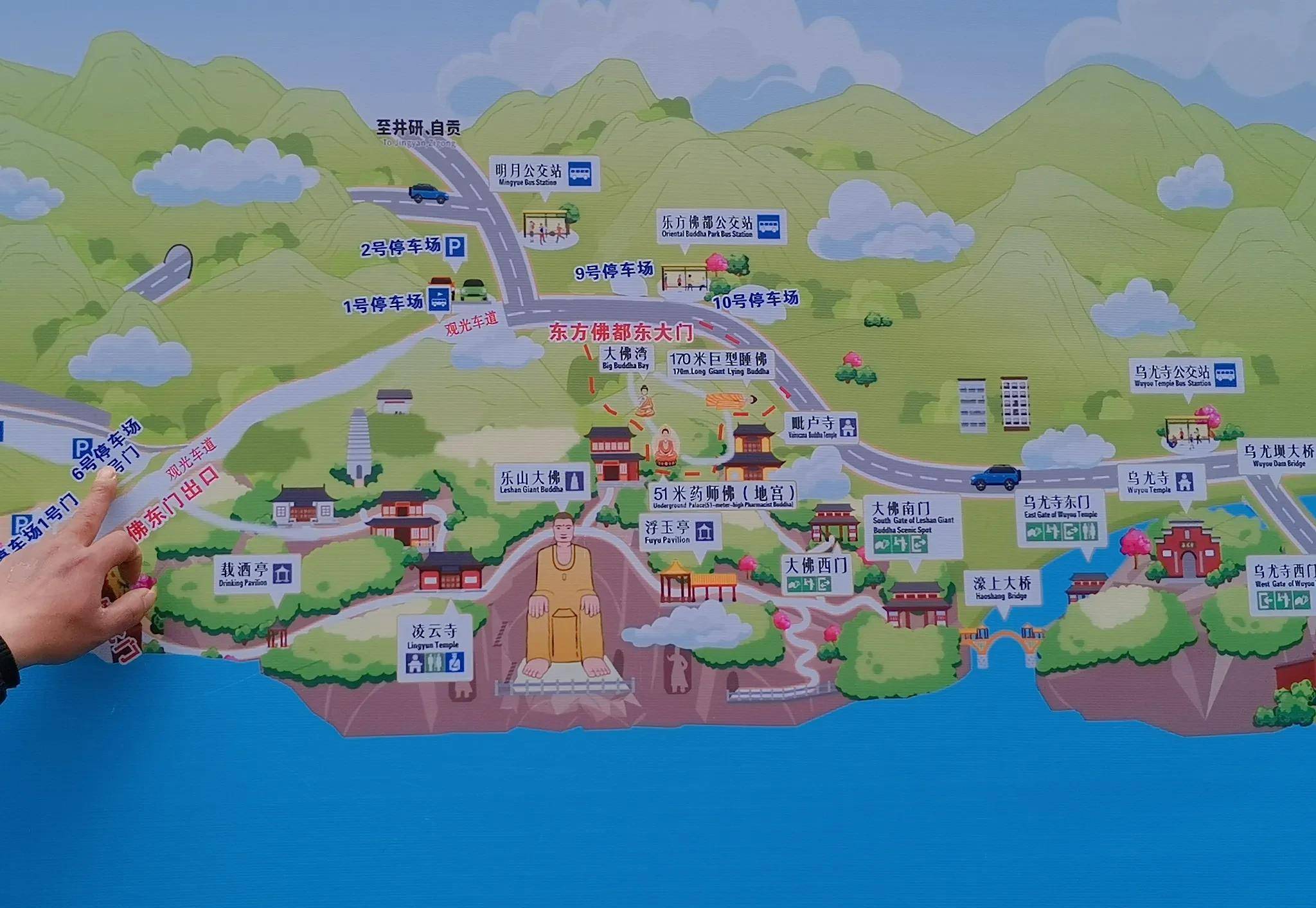 四川乐山大佛地图图片