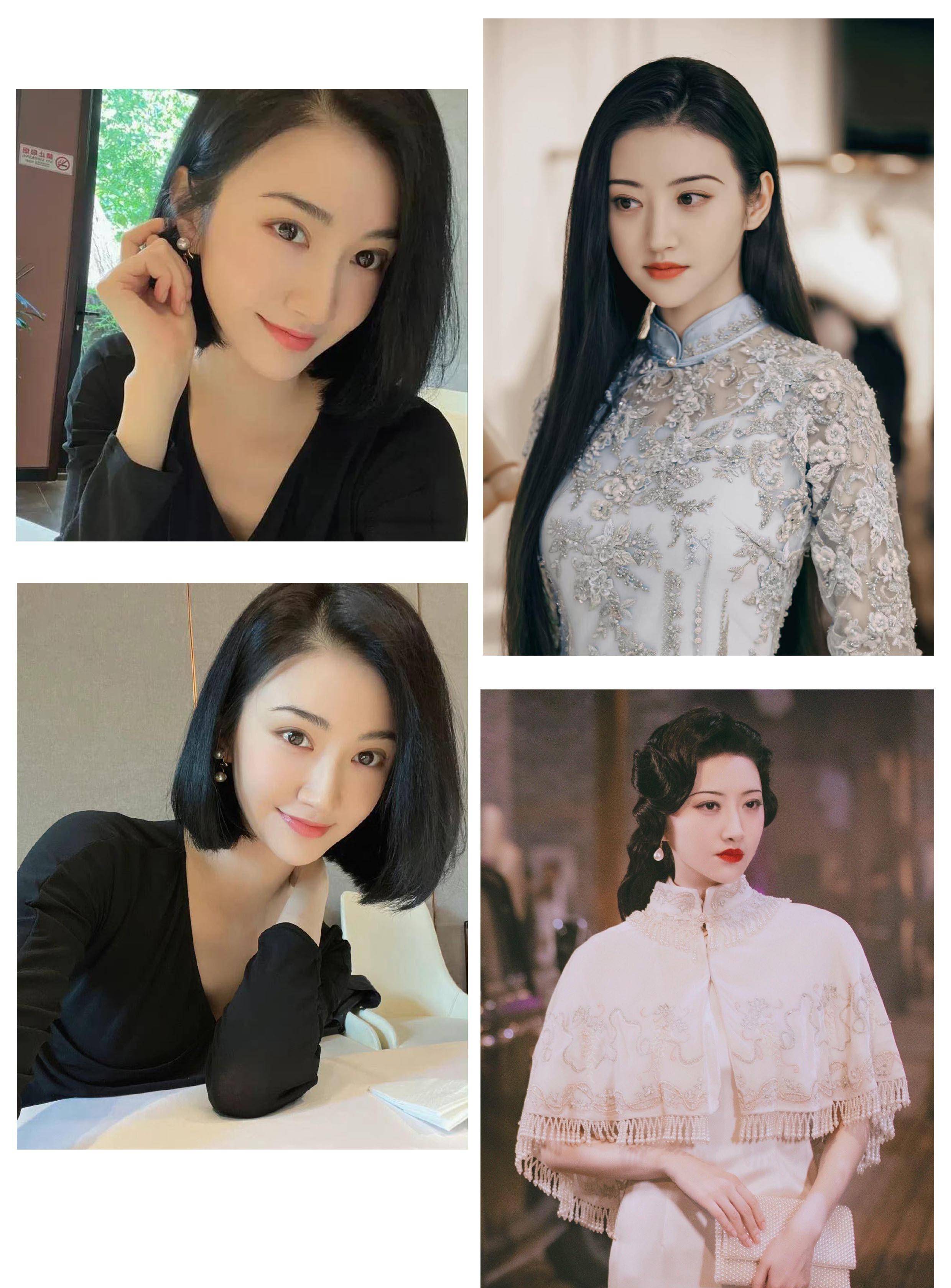 景甜新剪的短发真显嫩,34岁凭惊人发量登上热搜,时尚减龄显肤色_珍珠