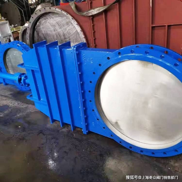 大口径明杆刀型闸阀 pz573x-10c dn900 薄型铸钢刀型插板阀 pz73x-10c