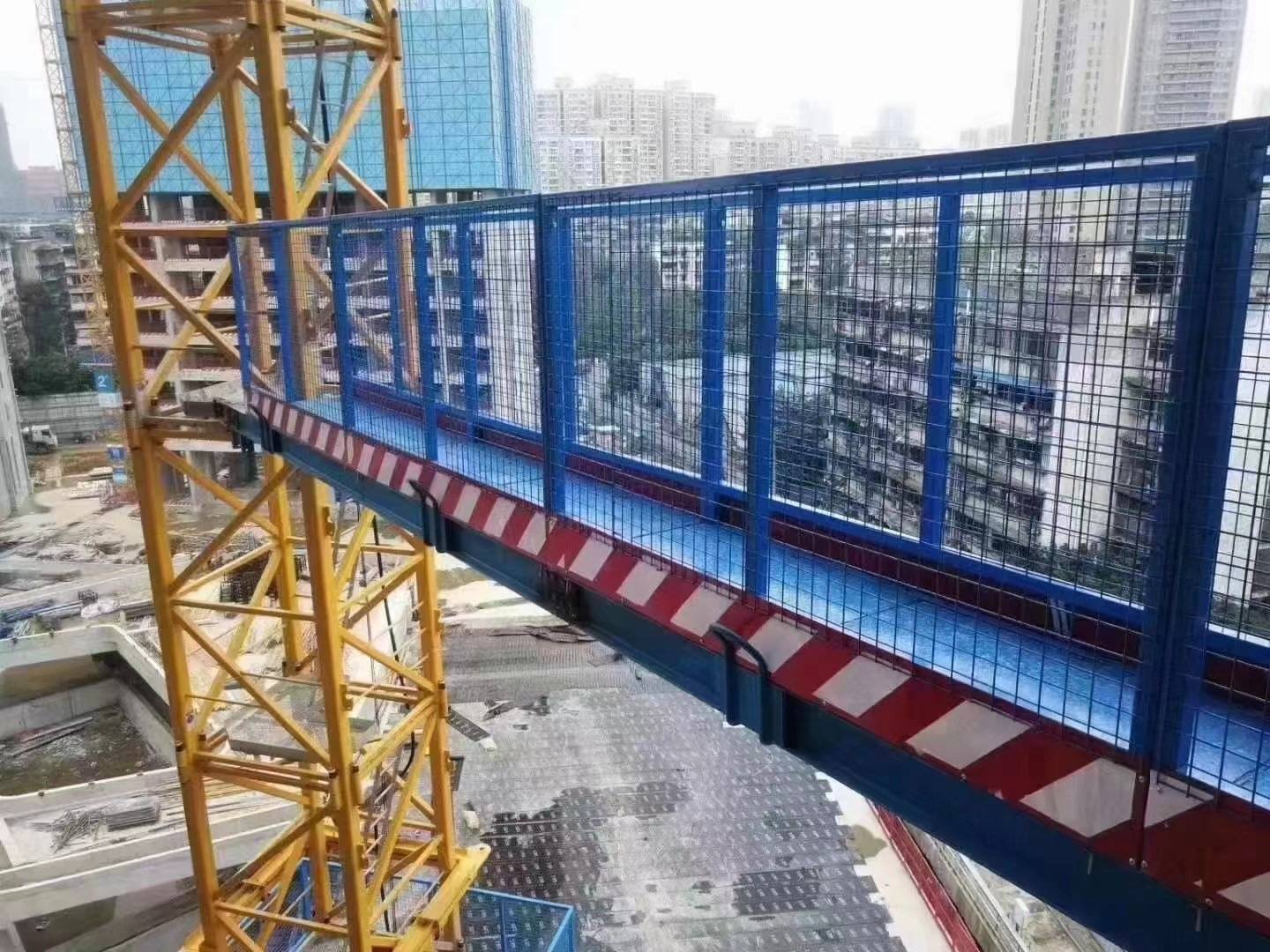 工地塔吊便捷空中通道,塔吊过道,桥梁安全通道设置方法_施工_楼层