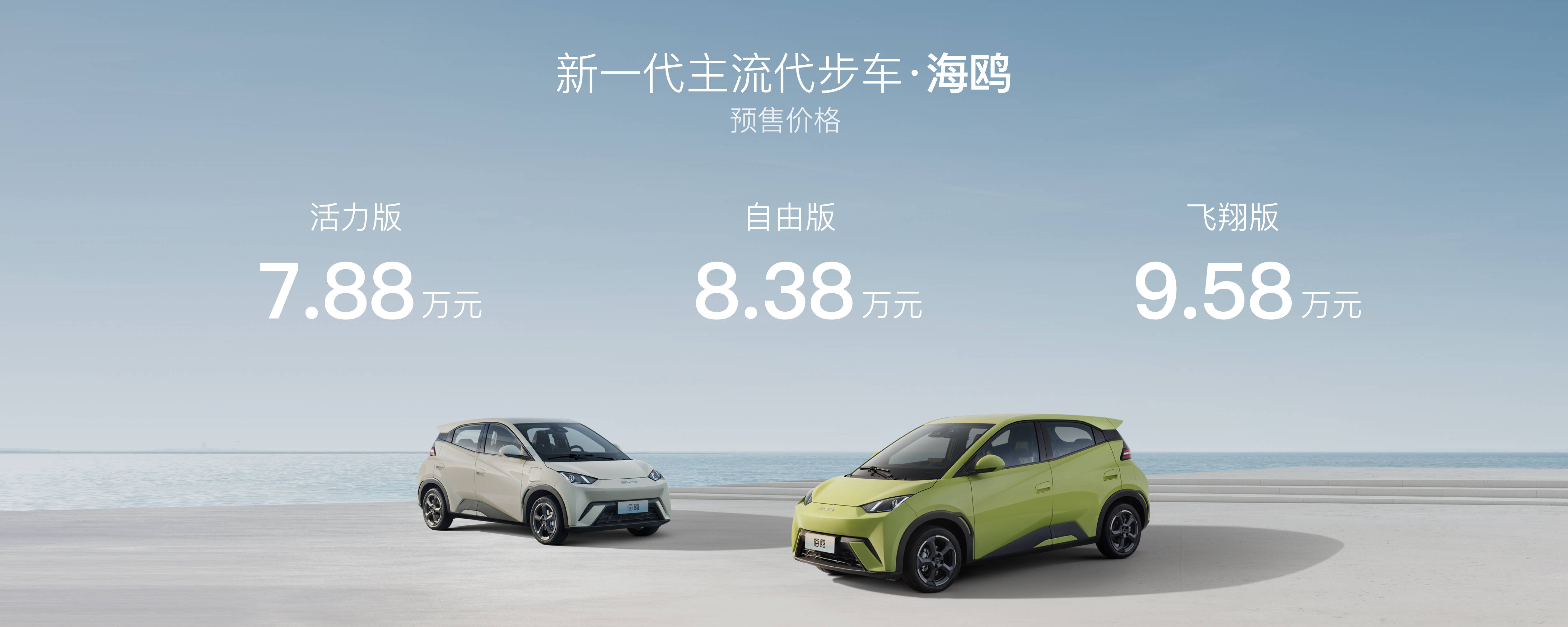 比亚迪海鸥预售正式开启，预售价格7.88万元-9.58万元_搜狐汽车_搜狐网
