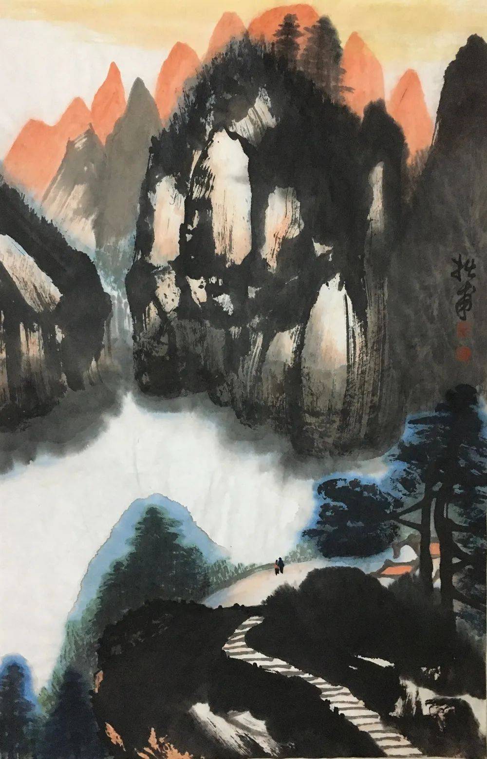 《新征程》——中国当代山水名家 刘天鹏作品赏析_野墨_创作_书画界