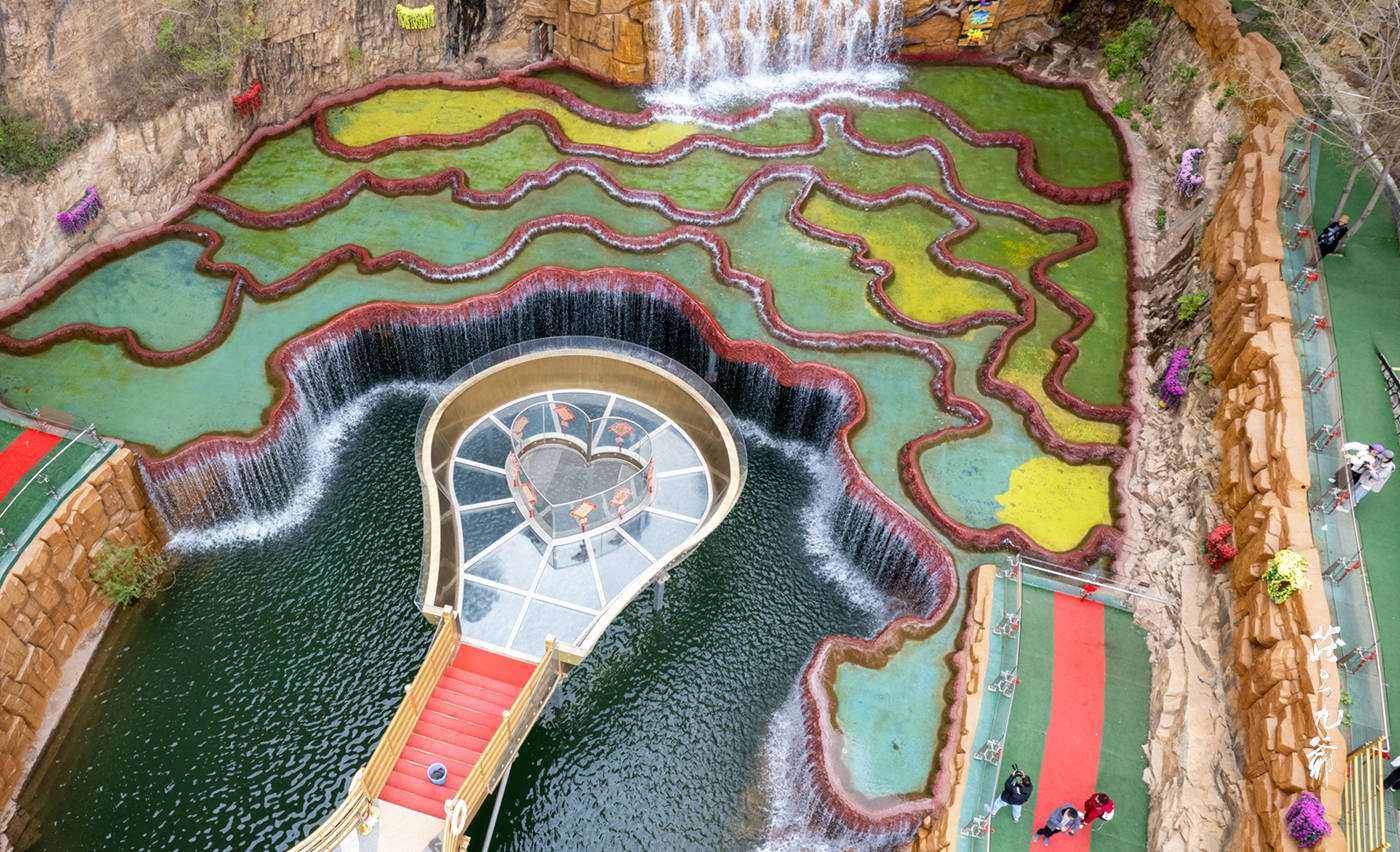 五一出游石林峡 去看翠谷瀑布七彩池 山峰飞碟外星人_索道_栈道_景区