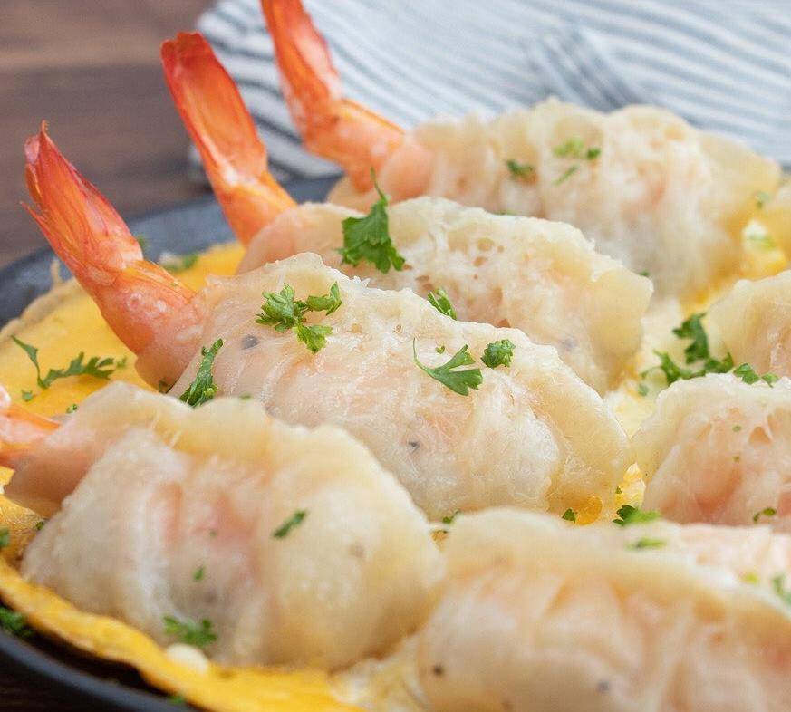 蛋烧凤尾虾饺|就算你的厨艺值几乎为零,也可以大胆尝试这道菜!