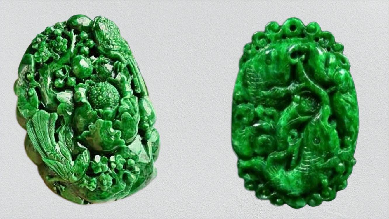 翡翠中的,干青与铁龙生如何区分?_硬玉_绿色_离子