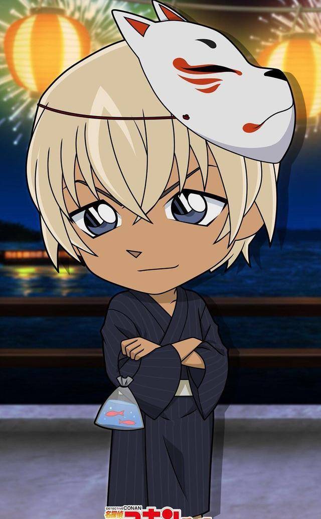 柯南:安室透看下属捞金鱼,温柔眼神藏不住,跟冲矢昴戴同款面具_活动