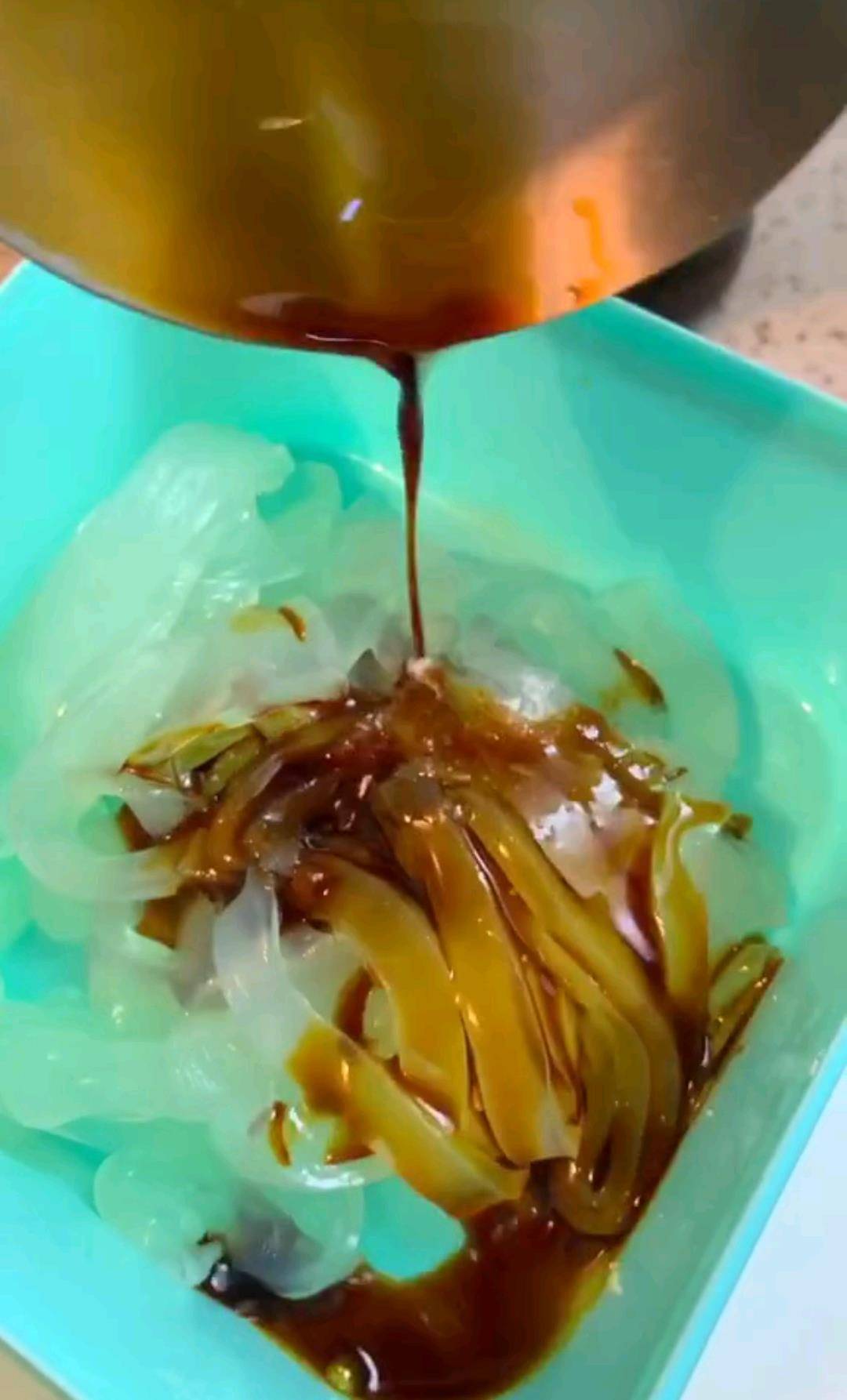 拉皮拌凉菜东北农家简单的生活普通的晚饭却让我向往