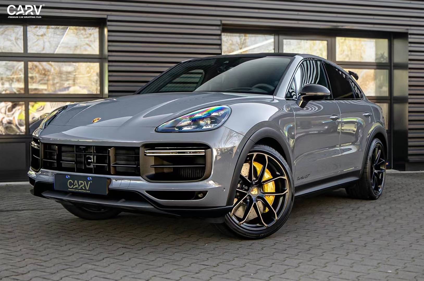 保时捷卡宴卡孚改色膜白金保时捷极地灰,经典有腔调,好看有质感_搜狐