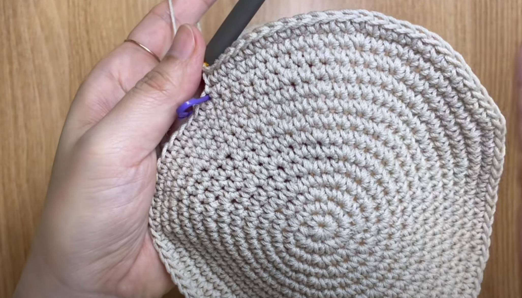 横辫短檐渔夫帽教程,清爽简约大方_钩针_帽檐_规律