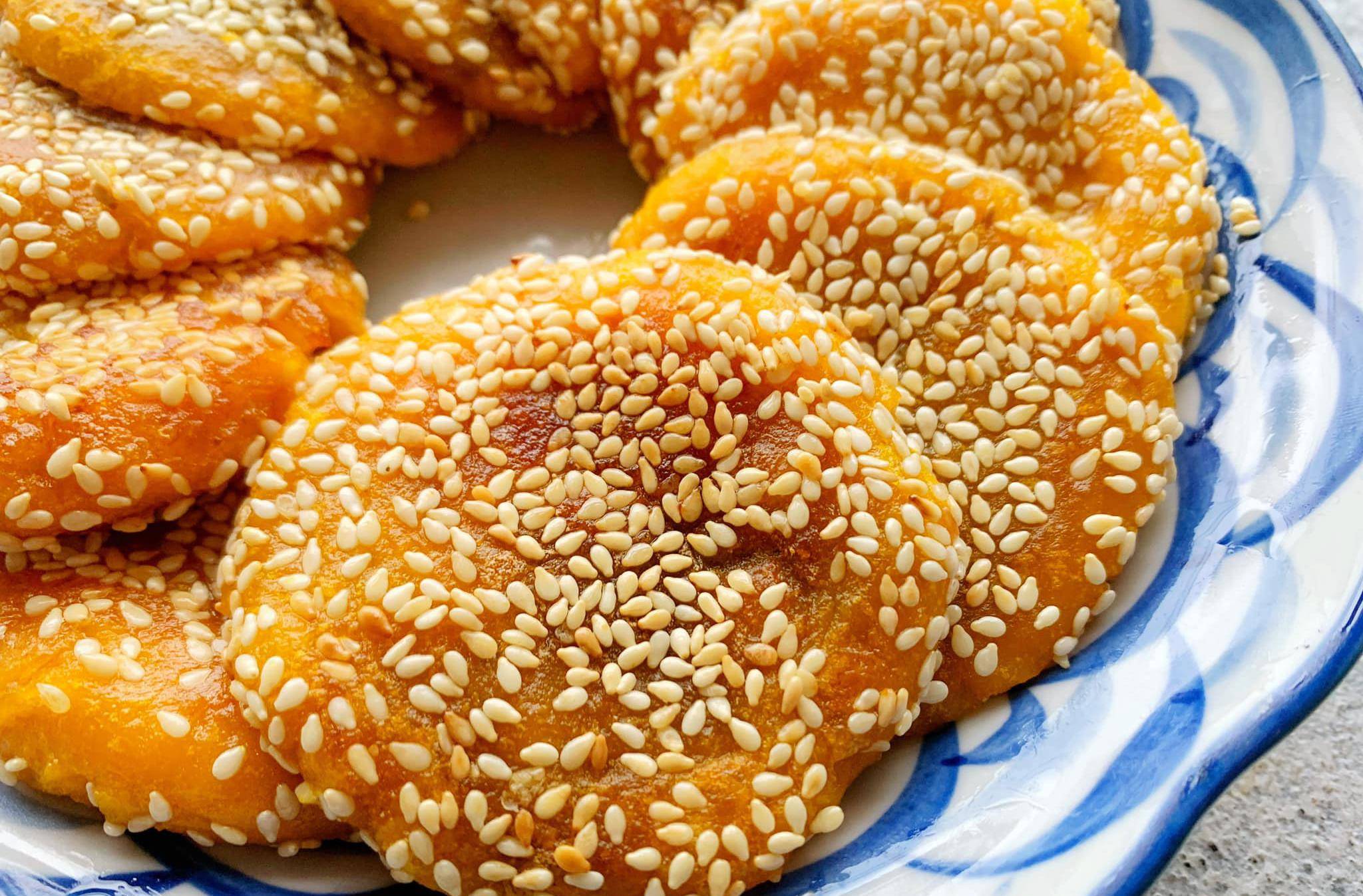 豆沙南瓜饼|香酥软糯,放凉了也没变硬!