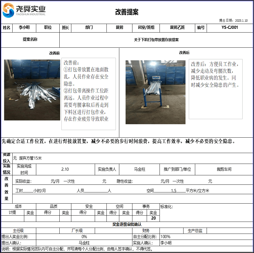 精益改善正当时,一线员工齐争先_工作_作业_案例