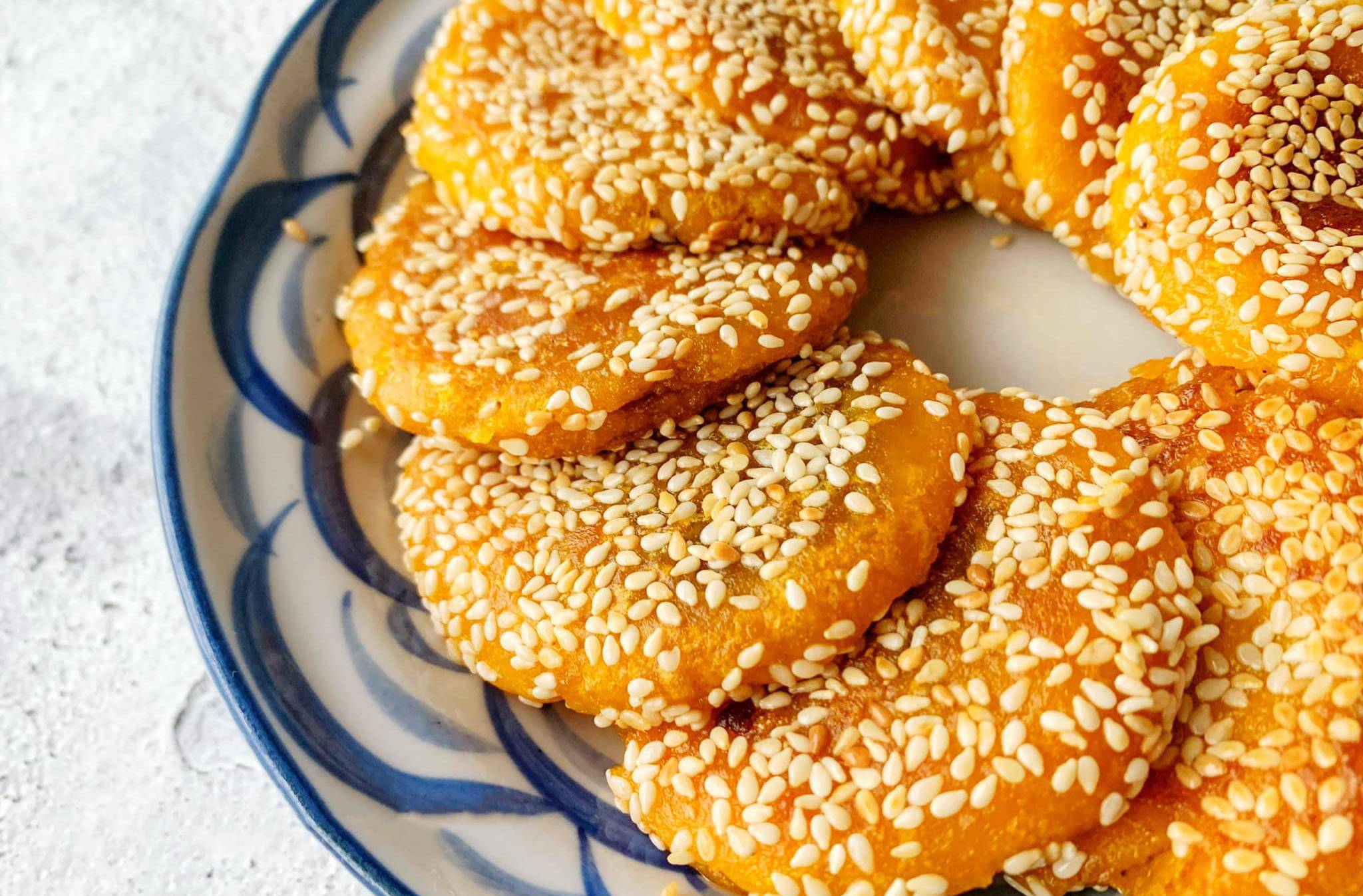 豆沙南瓜饼|香酥软糯,放凉了也没变硬!