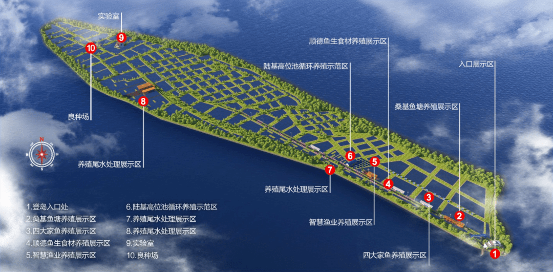 海心沙美丽渔场平面示意图生生农业集团以环境优美,绿色生态为目标,对