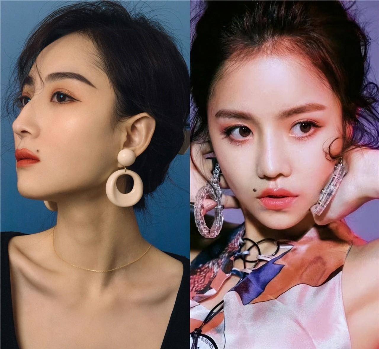 比如那些脸上有痣的女明星,还
